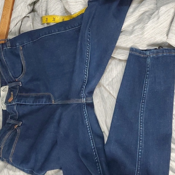 Abercrombie & Fitch jeans women's size 6R blue high rise ankle zippered outside - Picture 6 of 11